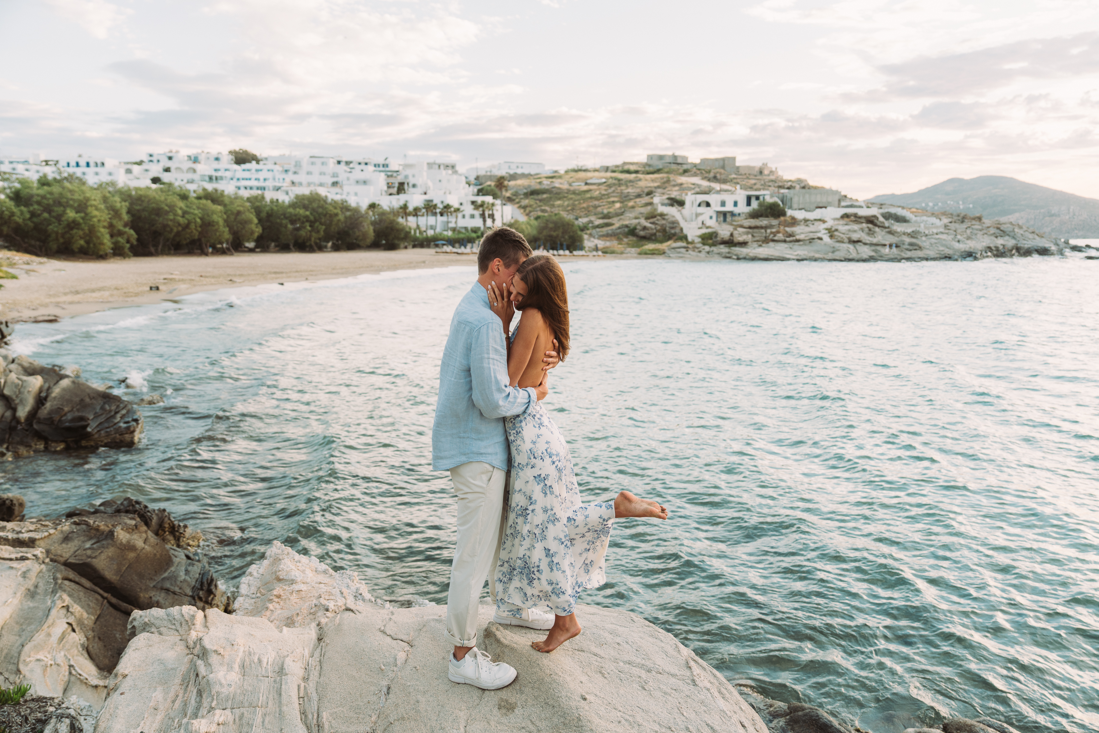 Paros island proposal photoshoot 